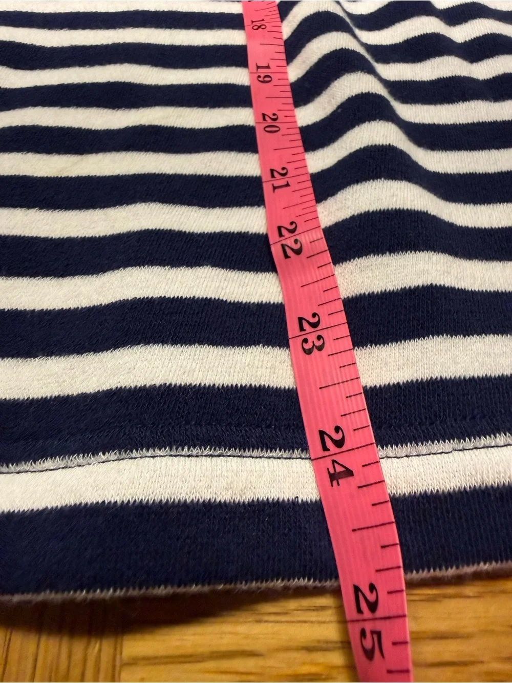 J. Crew Navy and White Striped Half-Zip Fleece Lined Sweatshirt- Large